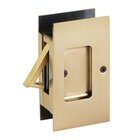 Passage Modern Rectangular Pocket Door Lock in French Antique Brass