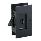 Privacy Modern Rectangular Pocket Door Lock in Oil Rubbed Bronze