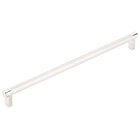 12" Centers Appliance Pull Rectangular Stem in Polished Nickel And Knurled Bar in Polished Nickel
