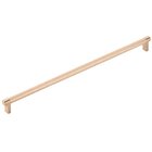 18" Centers Appliance Pull Rectangular Stem in Satin Copper And Knurled Bar in Satin Copper