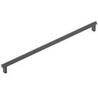 18" Centers Appliance Pull Rectangular Stem in Flat Black And Knurled Bar in Flat Black