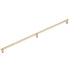 24" Centers Appliance Pull Rectangular Stem in Satin Brass And Knurled Bar in Satin Brass