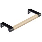 5-1/4" Centers Round Edge Stem in Oil Rubbed Bronze And Knurled Bar in Satin Brass