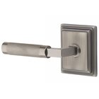 Single Dummy Left Handed Knurled Lever with L-Square Stem and Wilshire Rose in Pewter