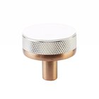 1 1/4" Conical Stem in Satin Copper And Knurled Knob in Polished Nickel