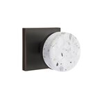 Emtek Hardware - Select Knobs - Square Rosette and Conical Stem with Light Terrazzo Knob
