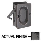 Passage Pocket Door Lock in Flat Black