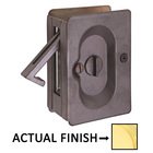 Privacy Pocket Door Lock in Unlacquered Brass
