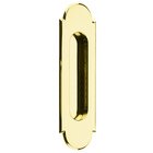 6" #8 Arch Flush Pull in Polished Brass