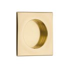 2 1/2" Square Flush Pull in Unlacquered Brass