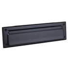 Brass Mail Slot With Screws in Flat Black