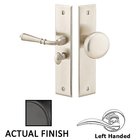 Left Hand Rectangular Style Screen Door Lock in Flat Black