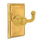 Rectangular Double Hook in French Antique Brass