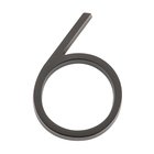 #6 Modern House Number in Oil Rubbed Bronze