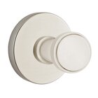 Transitional Brass Hook with Small Disc Rosette in Satin Nickel