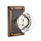 Single Dummy Old Town Door Knob with Arts & Crafts Rectangular Rose in Oil Rubbed Bronze
