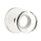 Single Dummy Modern Disc Glass Door Knob with Disk Rose in Polished Chrome