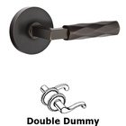 Double Dummy Tribeca Lever with L-Square Stem and Disc Rose in Oil Rubbed Bronze