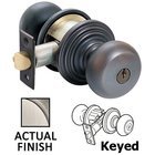 Keyed Providence Knob With Regular Rose in Pewter