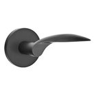 Passage Mercury Right Handed Door Lever With Disk Rose in Flat Black
