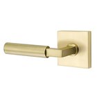 Passage Hercules Left Handed Door Lever And Square Rose with Concealed Screws in Satin Brass