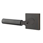 Keyed Left Handed Hercules Lever With Square Rose in Oil Rubbed Bronze