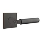 Keyed Right Handed Hercules Lever With Square Rose in Oil Rubbed Bronze