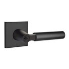Keyed Right Handed Hercules Lever With Square Rose in Flat Black