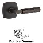 Double Dummy Tribeca Lever with L-Square Stem and Urban Modern Rose in Oil Rubbed Bronze