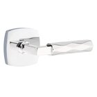 Passage Tribeca Right Handed Lever with L-Square Stem and Urban Modern Rose in Polished Chrome