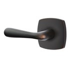 Privacy Basel Left Handed Lever And Urban Modern Rose with Concealed Screws in Oil Rubbed Bronze