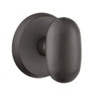 Passage Egg Knob And #2 Rose with Concealed Screws in Flat Black Bronze