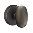 Passage Egg Knob And #2 Rose with Concealed Screws in Medium Bronze