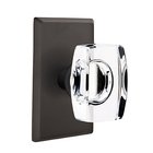 Windsor Privacy Door Knob and #3 Rose with Concealed Screws in Flat Black Bronze