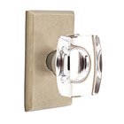 Windsor Privacy Door Knob with #3 Rose in Tumbled White Bronze