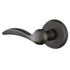 Privacy Left Handed Durango Lever And #2 Rose with Concealed Screws in Medium Bronze
