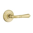 Single Dummy Right Handed Turino Door Lever With Regular Rose in Satin Brass
