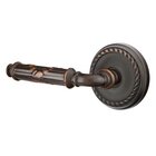Single Dummy Left Handed Ribbon & Reed Lever With Rope Rose in Oil Rubbed Bronze