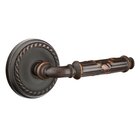 Single Dummy Right Handed Ribbon & Reed Lever With Rope Rose in Oil Rubbed Bronze