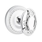 Single Dummy Victoria Knob With Rope Rose in Polished Chrome