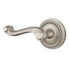Double Dummy Rope Left Handed Lever With Rope Rose in Pewter