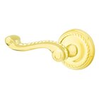 Double Dummy Rope Left Handed Lever With Rope Rose in Polished Brass
