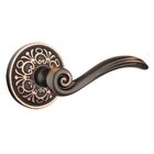 Single Dummy Right Handed Elan Lever With Lancaster Rose in Oil Rubbed Bronze