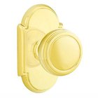 Single Dummy Norwich Door Knob With #8 Rose in Polished Brass