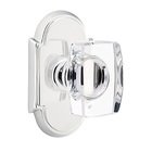 Single Dummy Windsor Door Knob with #8 Rose in Polished Chrome