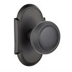 Double Dummy Norwich Door Knob With #8 Rose in Flat Black
