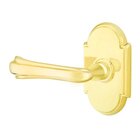 Double Dummy Wembley Left Handed Lever With #8 Rose in Unlacquered Brass