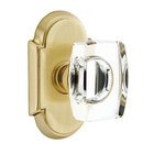 Windsor Double Dummy Door Knob with #8 Rose in Satin Brass
