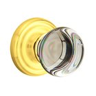 Providence Passage Door Knob and Regular Rose with Concealed Screws in Unlacquered Brass
