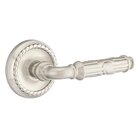 Passage Right Handed Ribbon & Reed Lever With Rope Rose in Satin Nickel